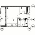 Планировка квартиры студии, 24,9 м2