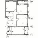 Планировка 1-комнатной квартиры, 46,3 м2