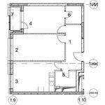 Планировка 2-комнатной квартиры, 52,6 м2