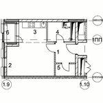 Планировка 1-комнатной квартиры, 41,2 м2