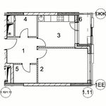 Планировка 2-комнатной квартиры, 46,8 м2