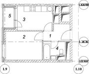 Планировка 1-комнатной квартиры, 29,6 м2