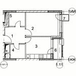 Планировка 2-комнатной квартиры, 62,7 м2