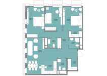Планировка 4-комнатной квартиры, 111,4 м2