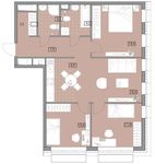 Планировка 4-комнатной квартиры, 79,4 м2
