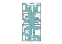 Планировка 4-комнатной квартиры, 87,17 м2
