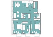 Планировка 4-комнатной квартиры, 112,8 м2