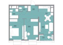 Планировка 3-комнатной квартиры, 68,2 м2