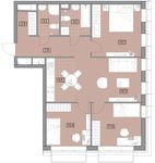 Планировка 4-комнатной квартиры, 77,13 м2