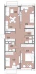 Планировка 4-комнатной квартиры, 86,36 м2