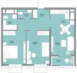 Планировка 3-комнатной квартиры, 68 м2
