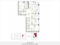 Планировка 4-комнатной квартиры, 143,2 м2