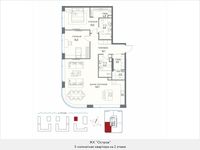 Планировка квартиры студии, 113,4 м2