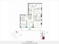 Планировка квартиры студии, 133,1 м2