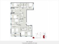 Планировка 1-комнатной квартиры, 255,5 м2
