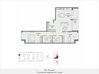 Планировка квартиры студии, 95,2 м2