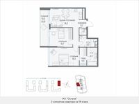 Планировка 2-комнатной квартиры, 82,7 м2