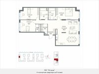 Планировка квартиры студии, 130,8 м2