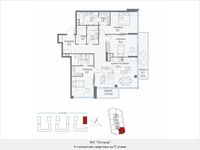 Планировка квартиры студии, 133,2 м2