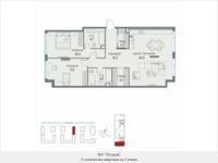 Планировка квартиры студии, 114,4 м2