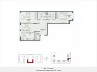 Планировка квартиры студии, 79,9 м2