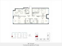 Планировка 3-комнатной квартиры, 112 м2