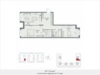Планировка 2-комнатной квартиры, 81,1 м2