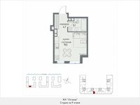 Планировка квартиры студии, 29,1 м2