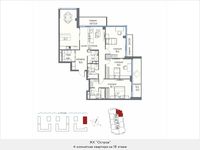Планировка квартиры студии, 134,9 м2