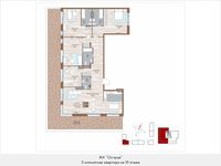 Планировка квартиры студии, 204,1 м2