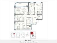 Планировка 3-комнатной квартиры, 115,2 м2
