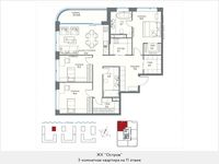 Планировка 3-комнатной квартиры, 115,2 м2