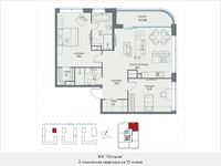 Планировка 2-комнатной квартиры, 94,4 м2