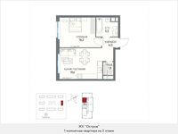 Планировка 1-комнатной квартиры, 47,1 м2