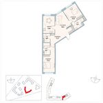Планировка 3-комнатной квартиры, 89,3 м2