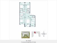 Планировка 4-комнатной квартиры, 170,1 м2