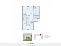 Планировка 4-комнатной квартиры, 170,7 м2