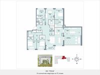 Планировка 6-комнатной квартиры, 278,9 м2
