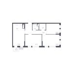 Планировка 4-комнатной квартиры, 73,3 м2