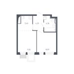 Планировка 2-комнатной квартиры, 36,1 м2