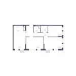 Планировка 4-комнатной квартиры, 72,9 м2