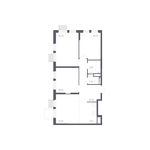 Планировка 4-комнатной квартиры, 70,1 м2