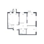 Планировка 4-комнатной квартиры, 68,9 м2
