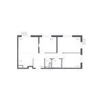 Планировка 4-комнатной квартиры, 70,7 м2