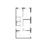 Планировка 4-комнатной квартиры, 72,1 м2