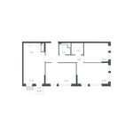 Планировка 4-комнатной квартиры, 73,2 м2