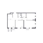 Планировка 4-комнатной квартиры, 66 м2