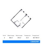 Планировка 2-комнатной квартиры, 40,4 м2