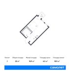 Планировка квартиры студии, 22 м2