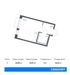 Планировка квартиры студии, 22,28 м2